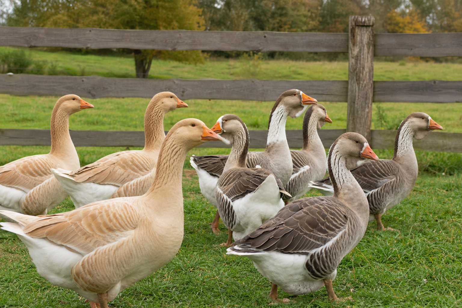 Geese on the farm
